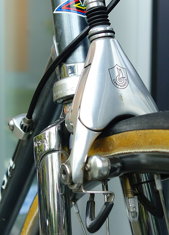 The infamous Delta brakes on the De Rosa.